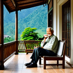 **

A serene retirement scene: A fully clothed, smiling senior man sits on a porch in Chiang Mai, Thailand, sipping tea. Lush green mountains in the background, modest Thai architecture. Safe for work, appropriate content, family-friendly, perfect anatomy, natural pose, professional photography, high quality.

**