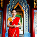 **

"A fully clothed woman in a modest, traditional Thai dress, standing respectfully in front of a beautifully decorated Thai temple. Safe for work, appropriate content, professional photography, perfect anatomy, correct proportions, natural pose, family-friendly, well-formed hands, proper finger count, natural body proportions."

**