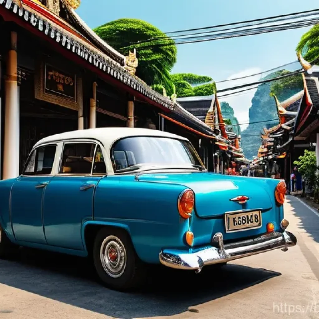 태국에서 인기 있는 기념품 - Here are three detailed image generation prompts in English, inspired by the provided text about Tha...