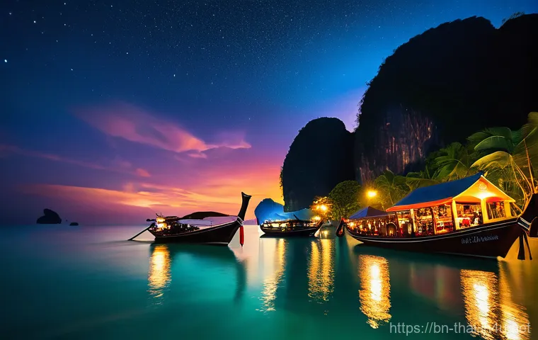 태국 섬 여행지 비교 - An adventurous landscape in Krabi, showcasing its iconic towering limestone karsts. In the foregroun...