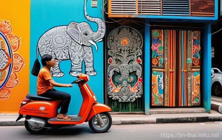 태국의 예술 축제 참여 - **Traditional Thai Artisan at Work:** A close-up, medium shot of a skilled Thai artisan, respectfull...