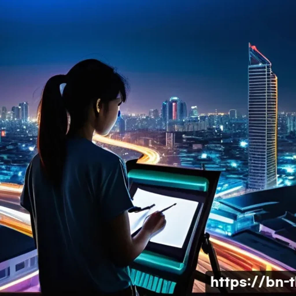 태국 현대 미술 전시 - **Prompt 1: Modern Thai Art Blending Tradition and Urbanity**
    "A vibrant, dynamic illustration i...